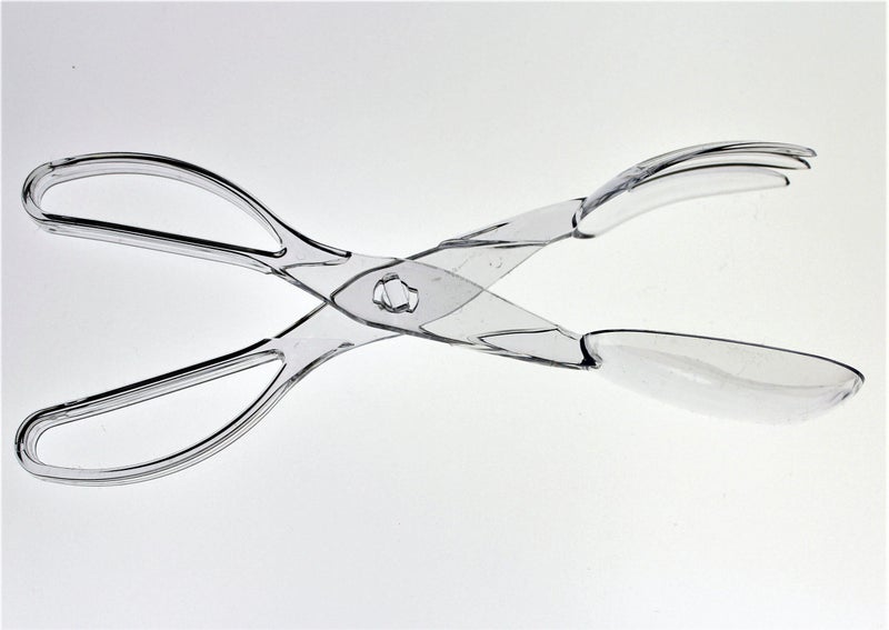 Exquisite Clear Deluxe Plastic Salad Tongs - Premium Quality - Resposable - 6 Count - Image 3